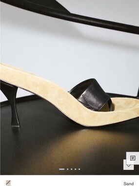 COMBINED LEATHER HEELED SANDAL